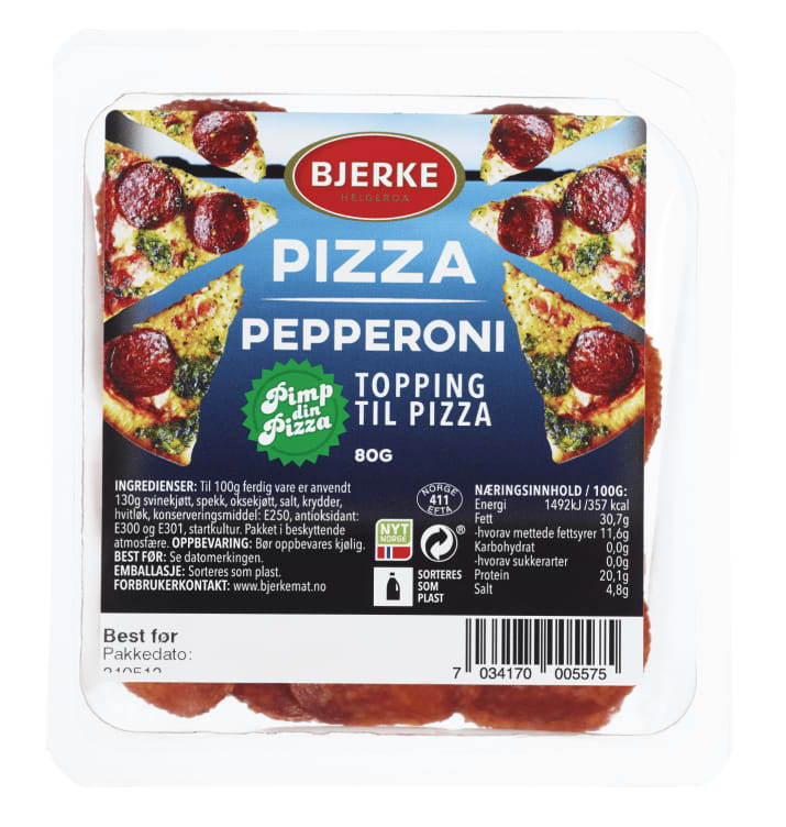 Pepperoni 80g Bjerke