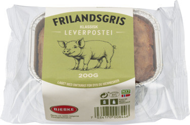 Leverpostei (frilandsgris) 200g 8/krt Bjerke