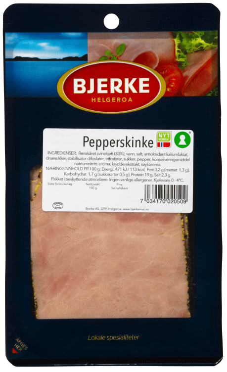 Pepperskinke skivet 100g Bjerke