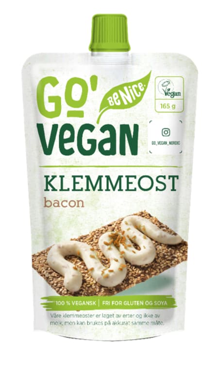 Go'Vegan Klemmeost Smak Av Bacon 165g