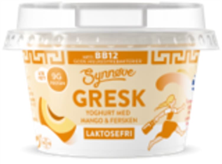 Yoghurt Gresk Mango&Fersk Lakt.Fri 150g Synnøve