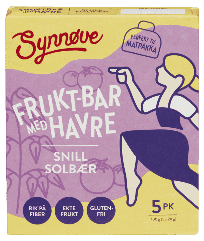 Synnøve Fruktbar med Havre Snill Solbær 100g