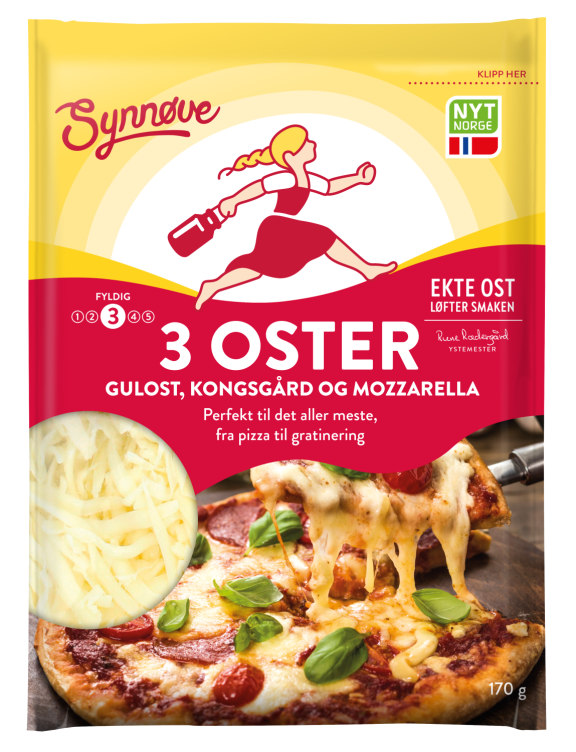 Ostemix Revet Kongsgård/Mozarella 170g Synnøve