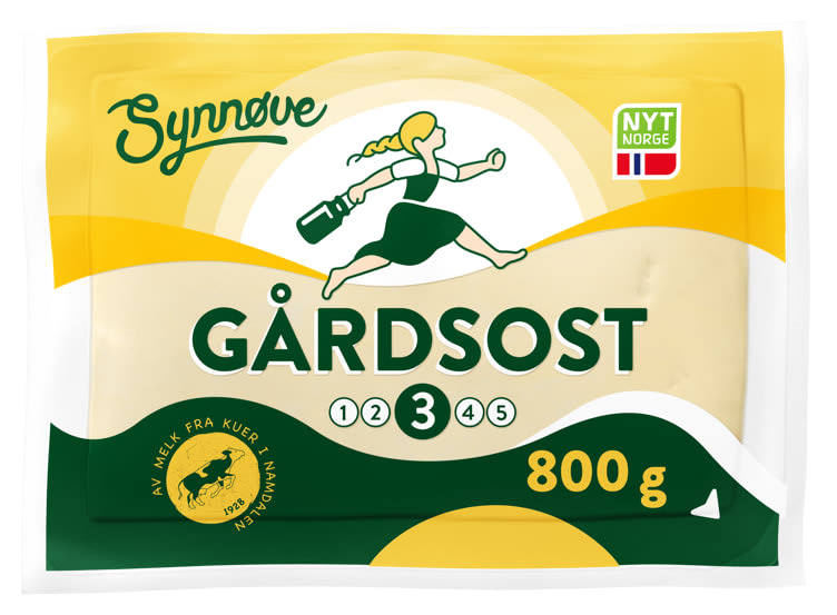 Gårdsost Bit 800g Synnøve