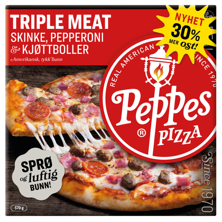Peppes Pizza Triple Meat 570g