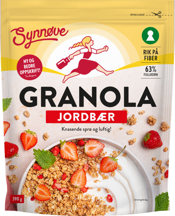 Granola m/Jordbær 390g Synnøve
