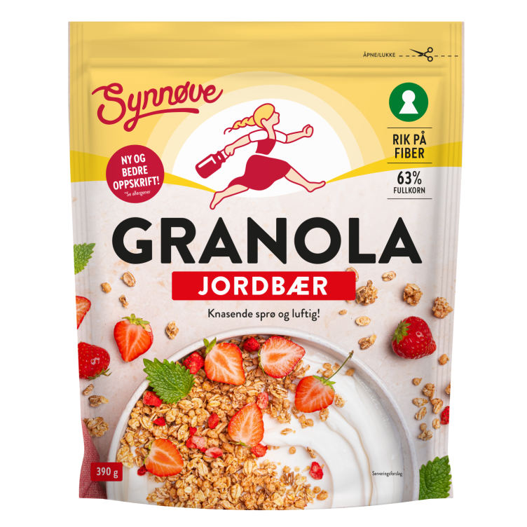 Granola m/Jordbær 390g Synnøve