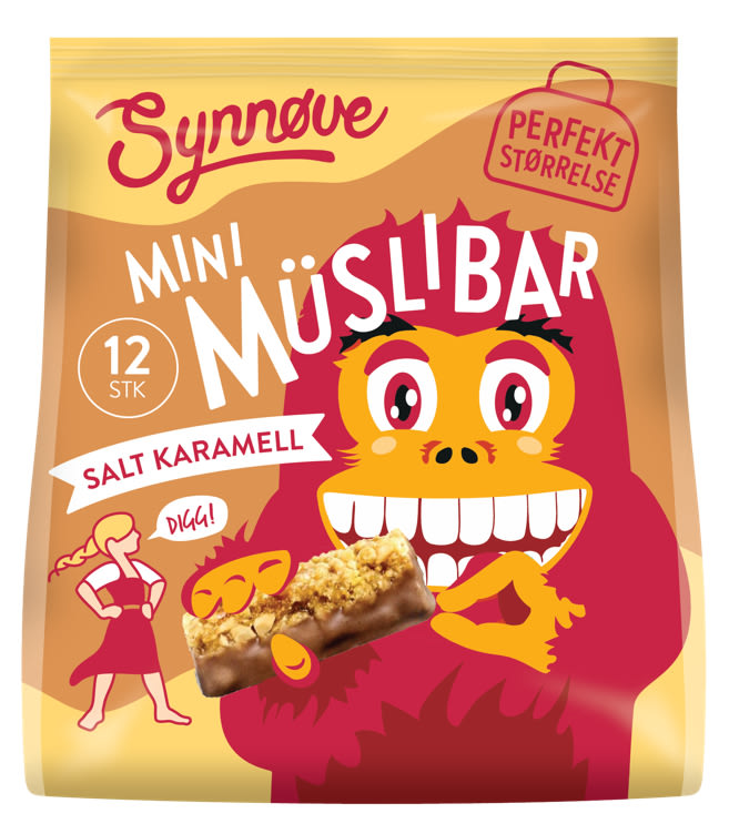 Mini Muslibar Salt Karamel 150g Synnøve