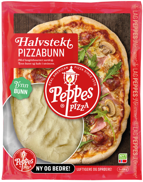 Pizzabunn Halvstekt 2pk 460g Peppes