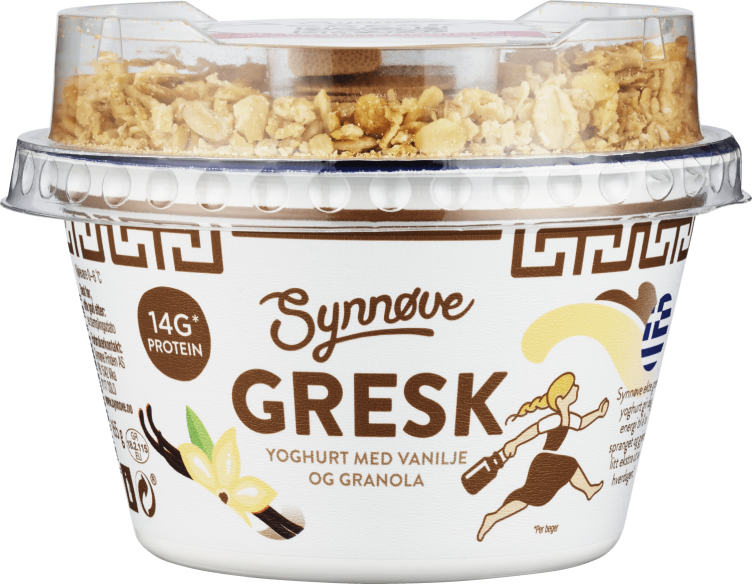 Yoghurt Gresk Vanilje&Granola 165g Synnøve