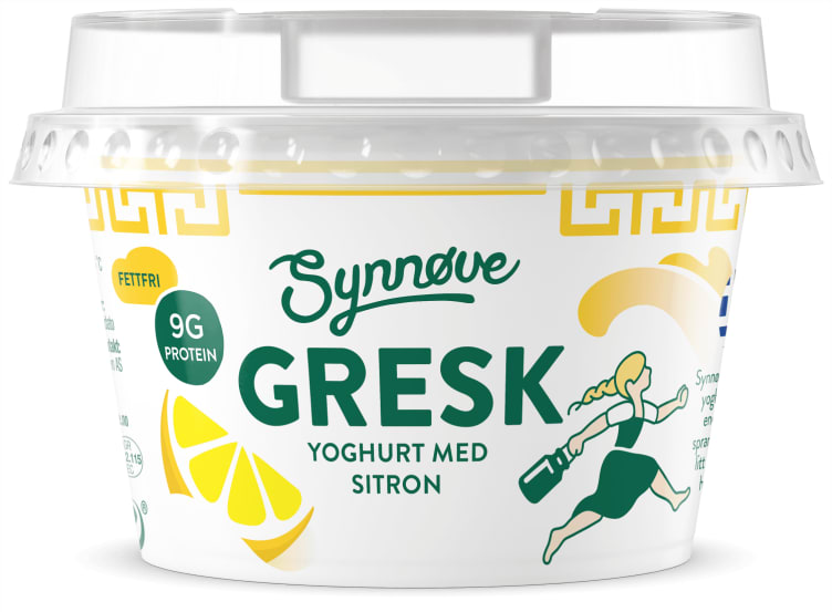 Yoghurt Gresk Sitron 150g Synnøve