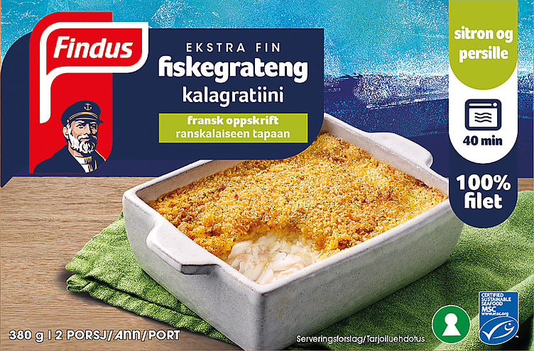 Fiskegrateng Ekstra Fin Fransk 380g Findus