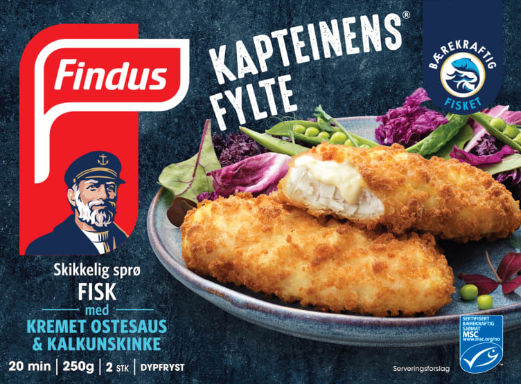 Kapteinens Fylte m/Ostesaus 250g Findus