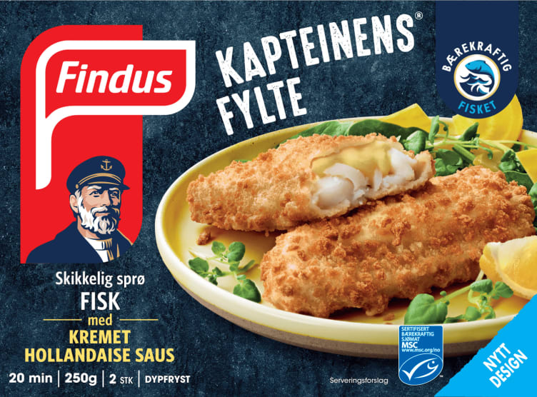 Kapteinens Fylte m/Kremet Hollandaise Saus 250g