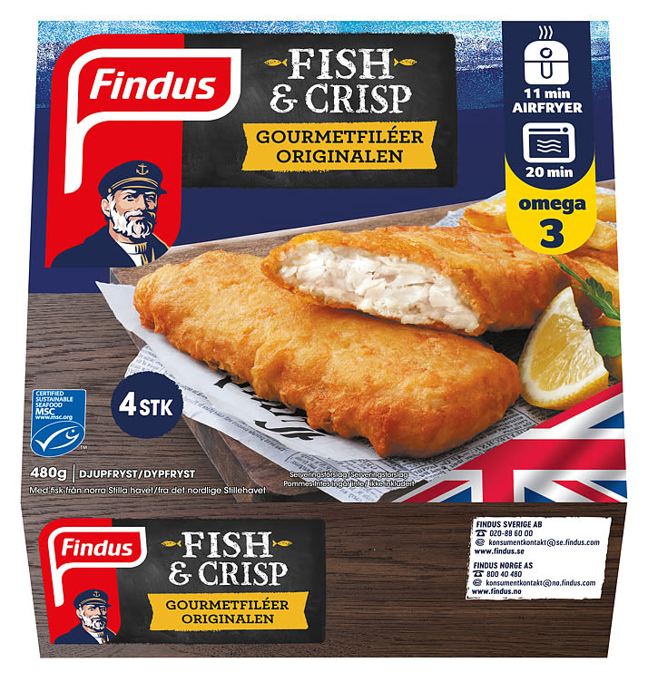 Fish&Crisp Gourmet 480g Findus