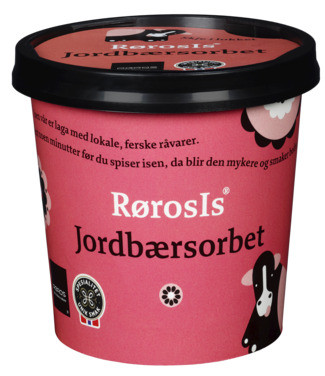 Rørosis Jordbærsorbet 130ml