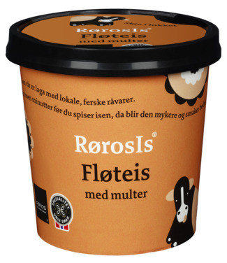 Rørosis Fløteis m Multer 130ml