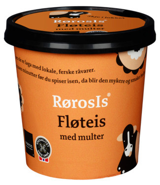Rørosis Fløteis m Multer 130ml