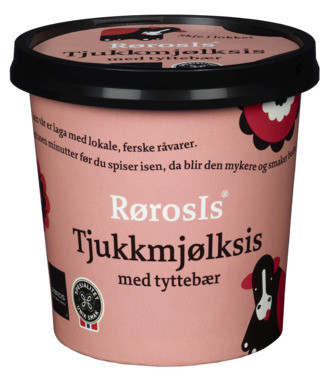 Rørosis Tjukkmjølksis m Tyttebær 130ml