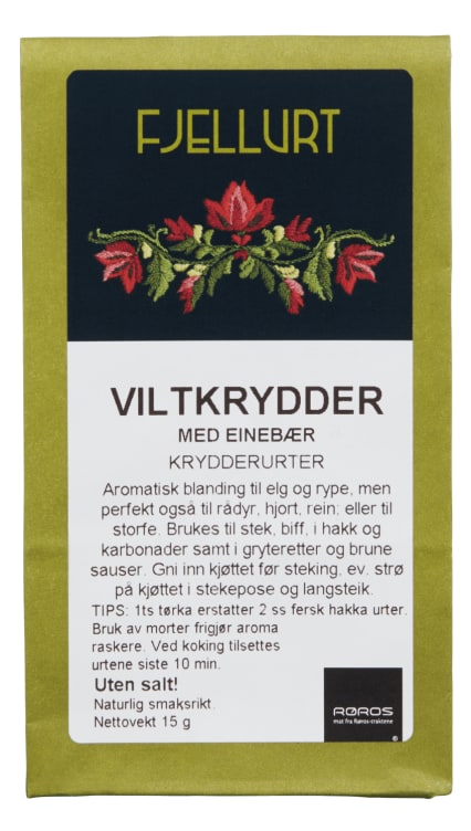 Viltkrydder m/Einebær Økol 15g Fjellurt