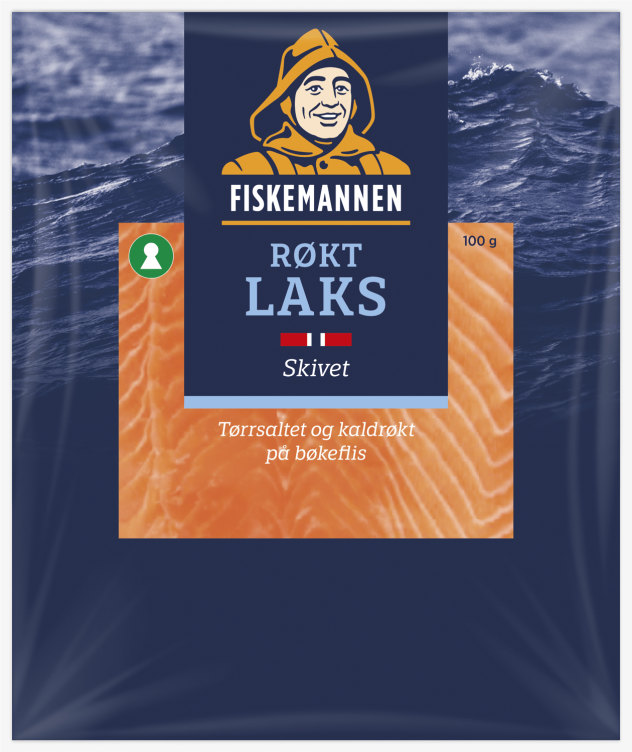 Laks Røkt skivet 100g Fiskemannen