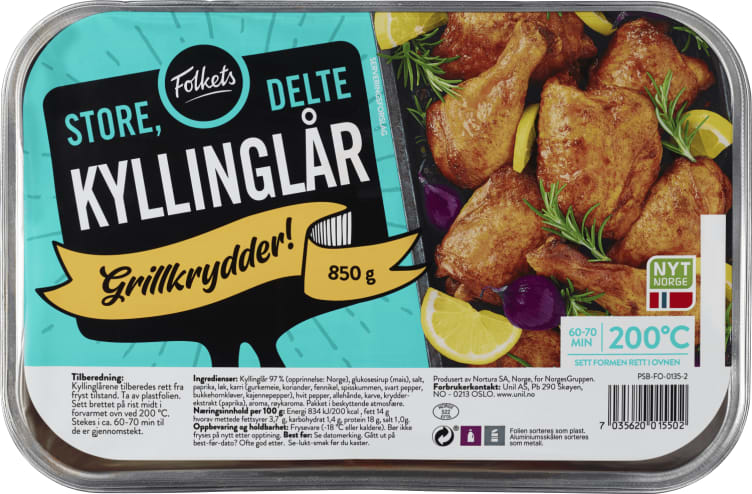 Kyllinglår Krydret 850g Folkets