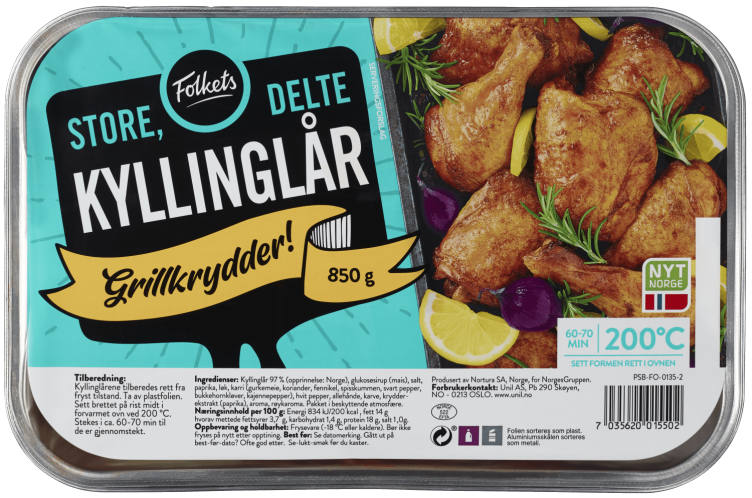 Kyllinglår Krydret 850g Folkets