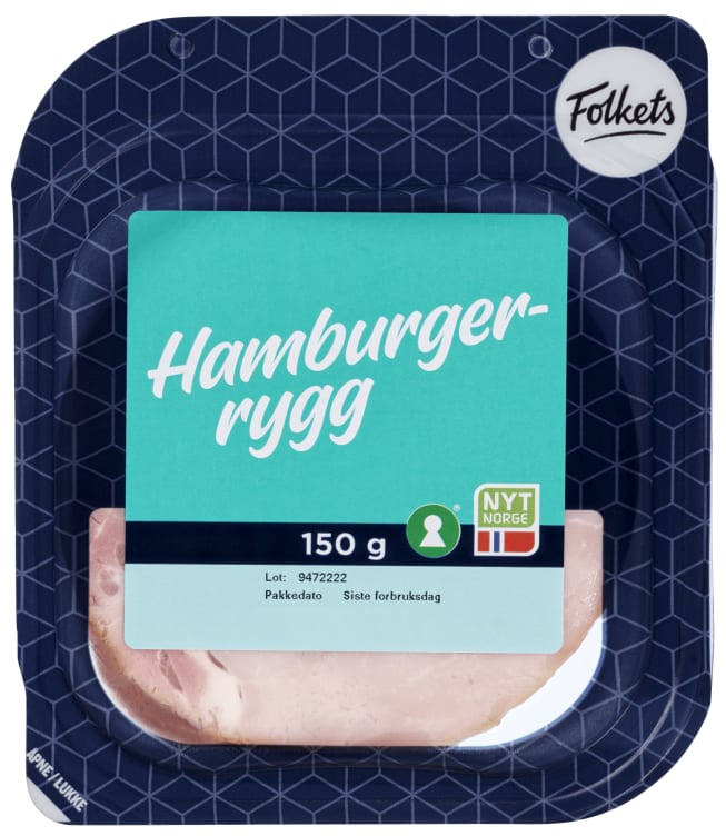 Hamburgerrygg 150g Folkets