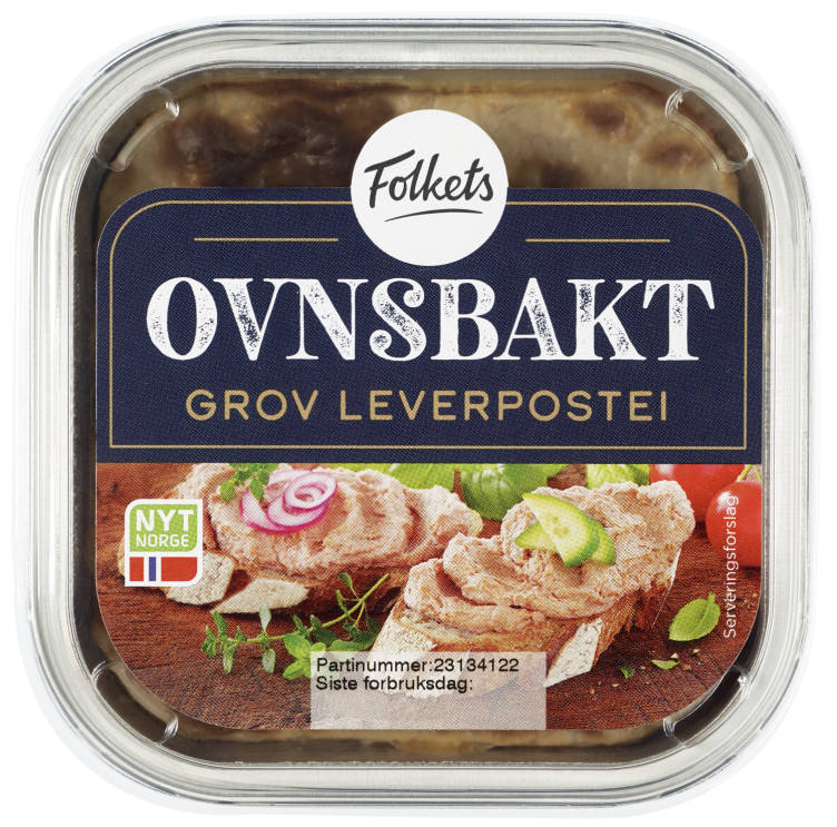 Leverpostei Grov Ovnsbakt 185g Folkets