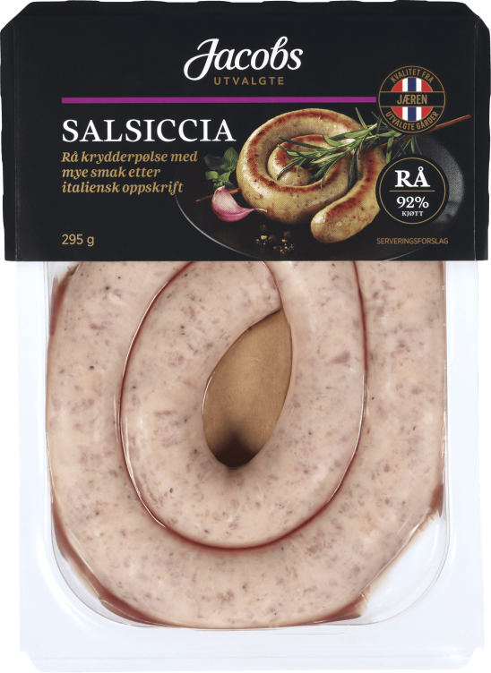 Salsiccia Rå 295g A.Idsøe/Jacobs Utvalgte