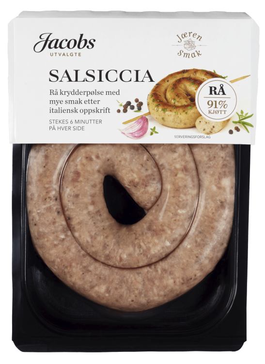 Salsiccia Rå 295g A.Idsøe/Jacobs Utvalgte