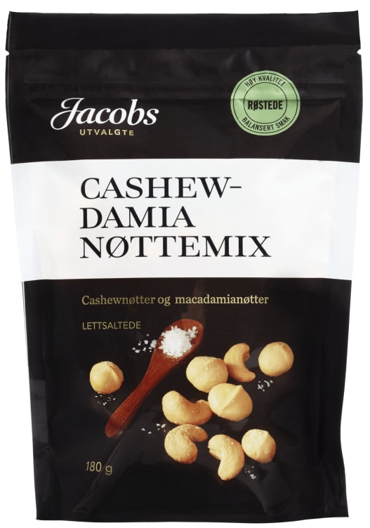 Cashewdamia Nøttemix 180g Jacobs Utvalgte