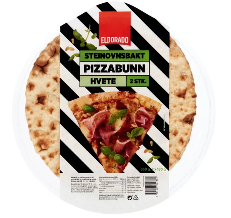 Pizzabunn Hvete Stenovn 2x180g Eldorado