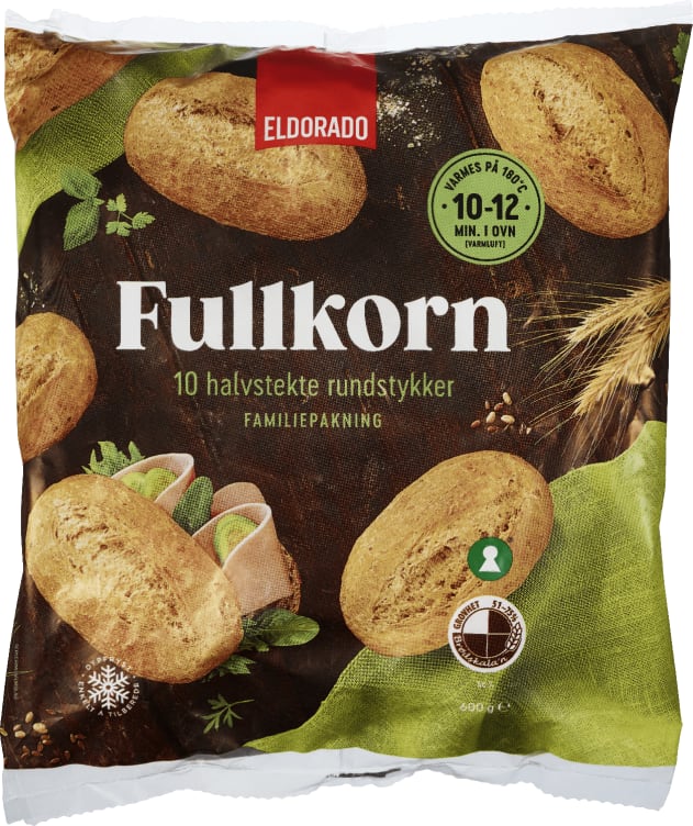 Rundstykker Fullkorn 10stk 600g Eldorado