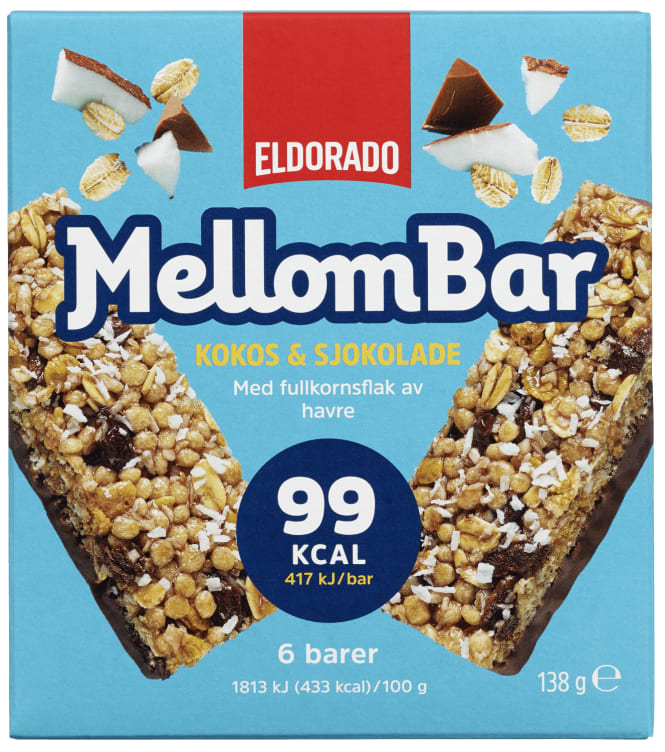 Mellombar Kokos&Sjokolade 138g Eldorado