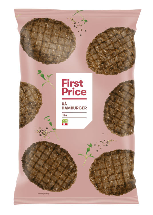Hamburger Rå 80% Kjøtt 1kg First Price