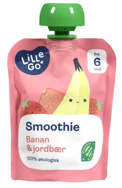Smoothie Banan/Jordbær 90g Lillego