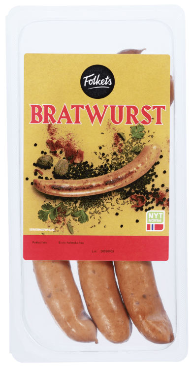 Bratwurst Røkt 80% 270g Folkets