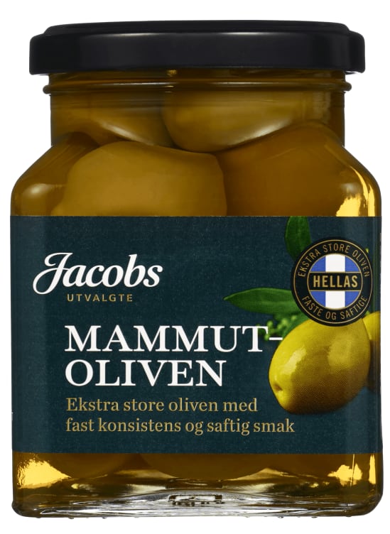 Oliven Mammut Grønne 300g Jacobs Utvalgte