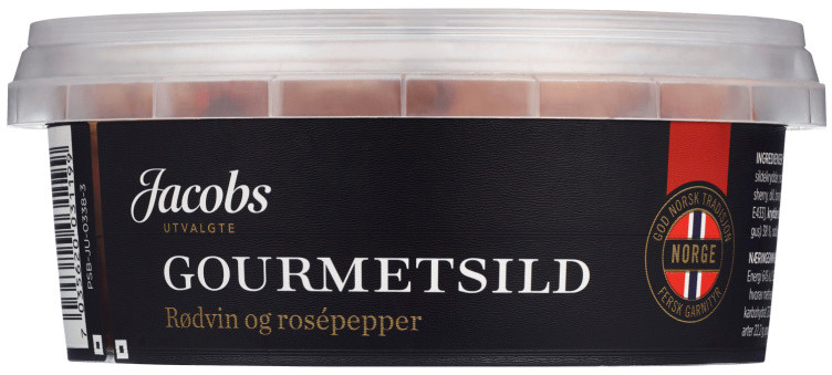Gourmetsild Rødvin/Rosepepper 320g Jacobs
