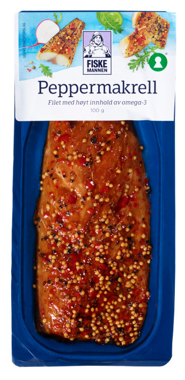 Peppermakrell Varmrøkt 100g Fiskemannen