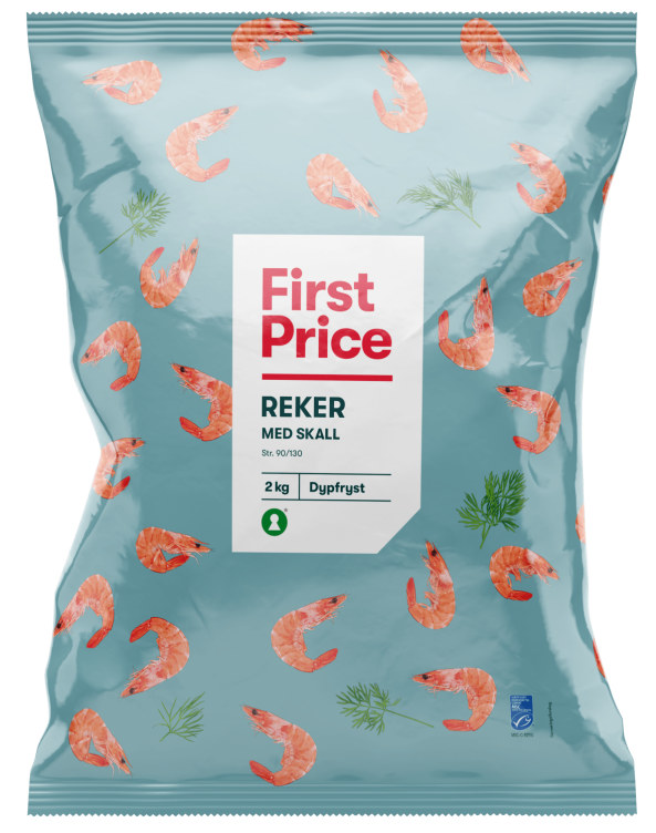 Reker m/Skall Msc Kokte 90/130 2kg First Price