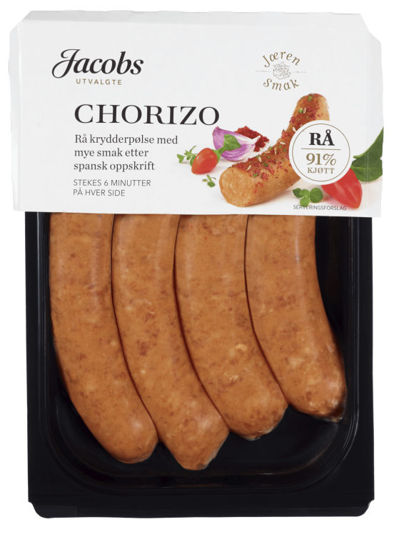 Chorizo Rå 270g A.Idsøe/Jacobs Utvalgte