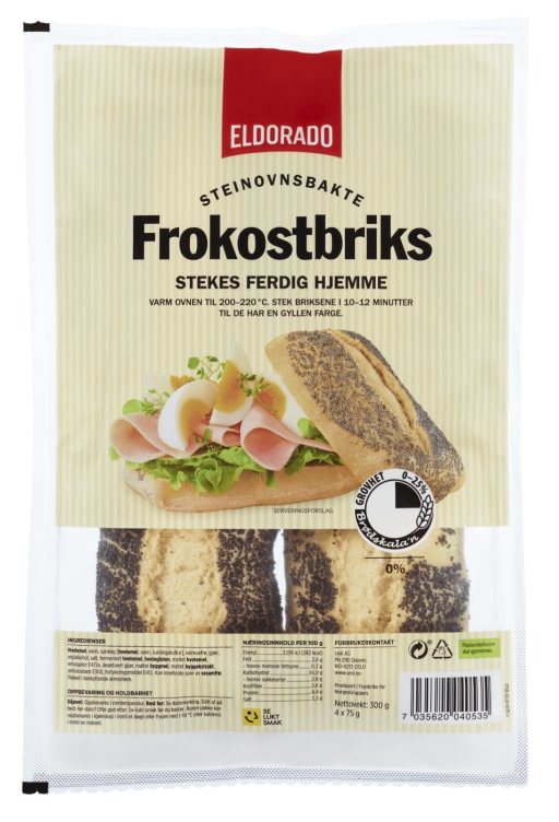 Frokostbriks Steinovnsbakt 4x75g Eldorado