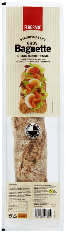 Baguette Grov Steinovnsbakt 250g Eldorado