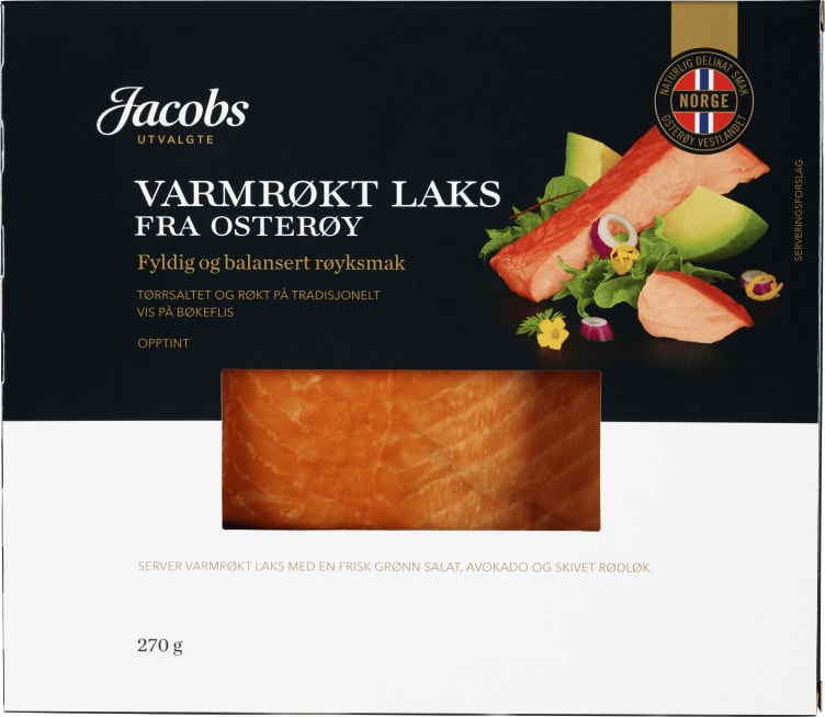 Laks Varmrøkt 270g Jacobs Utvalgte