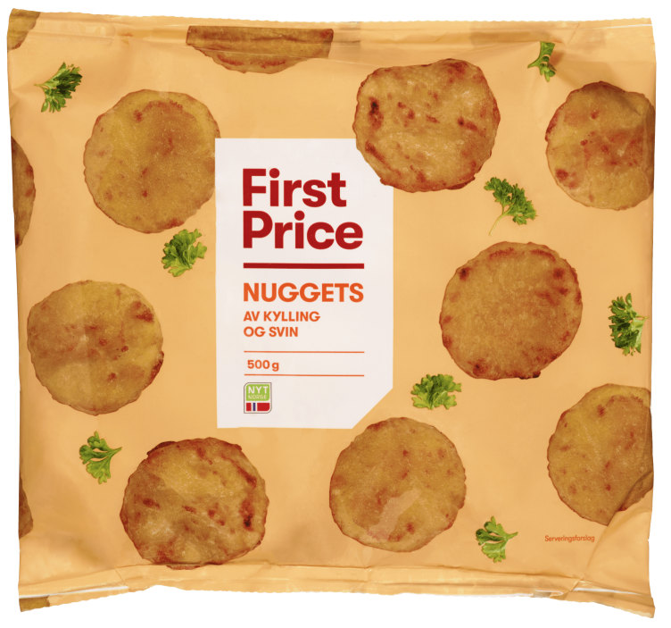 Nuggets m/Kylling&Svin 500g First Price