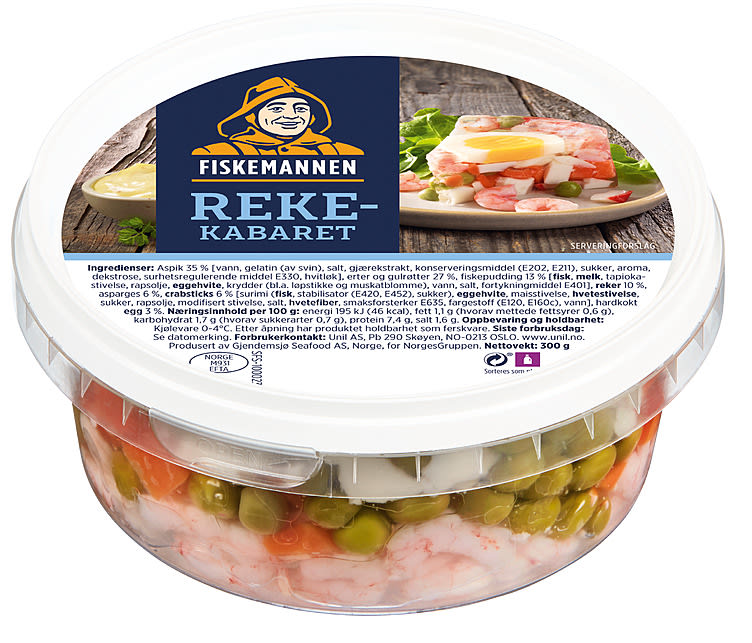 Rekecabaret 300g Fiskemannen