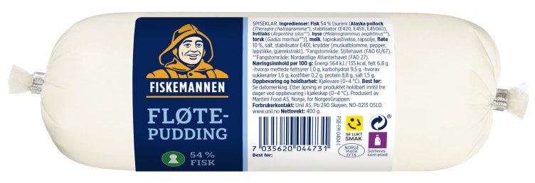 Fløtepudding Pølse 400g Fiskemannen