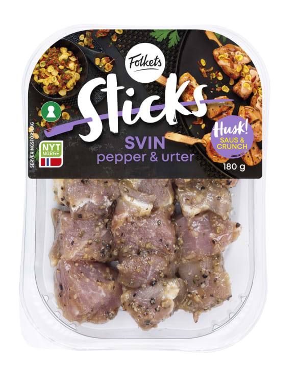 Svin Sticks Pepper 180g Folkets